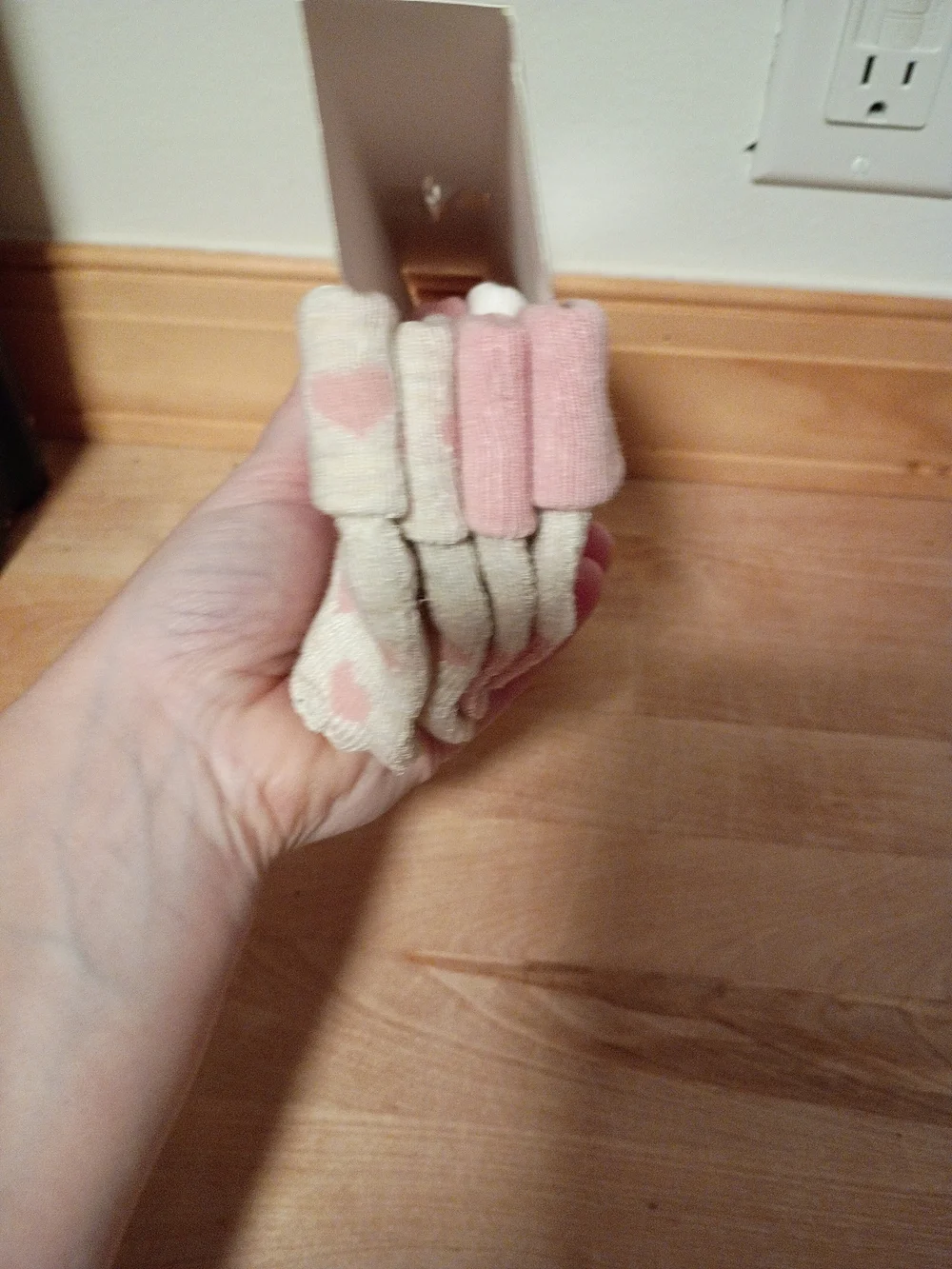 Baby Socks - Pink & White Heart Pack